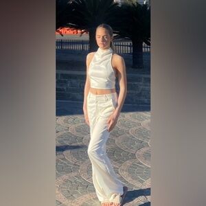 Aritzia satin matching top and bottom